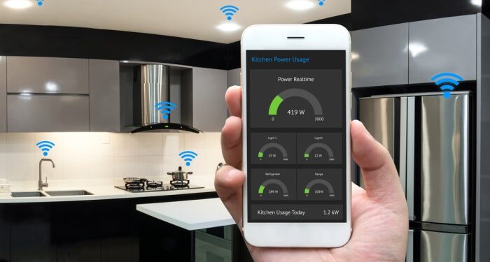 Smart Home Kitchen with IoT Integration | Premium AI-generated image